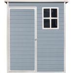 osoltus Lönneberga 1,5m² Gartenhaus Kunststoff Schuppen 96x157 cm Grau