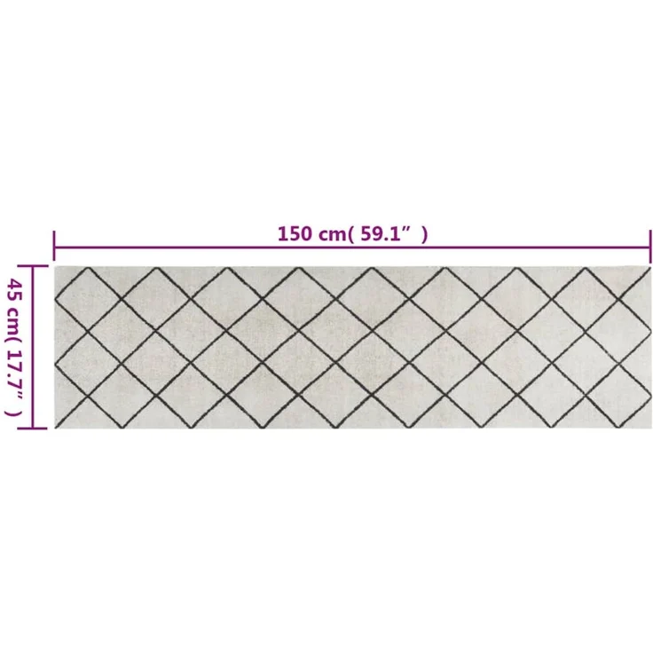 vidaXL Küchenteppich Waschbar Quadrat 45x150 cm Samt 136567 – Bild 4