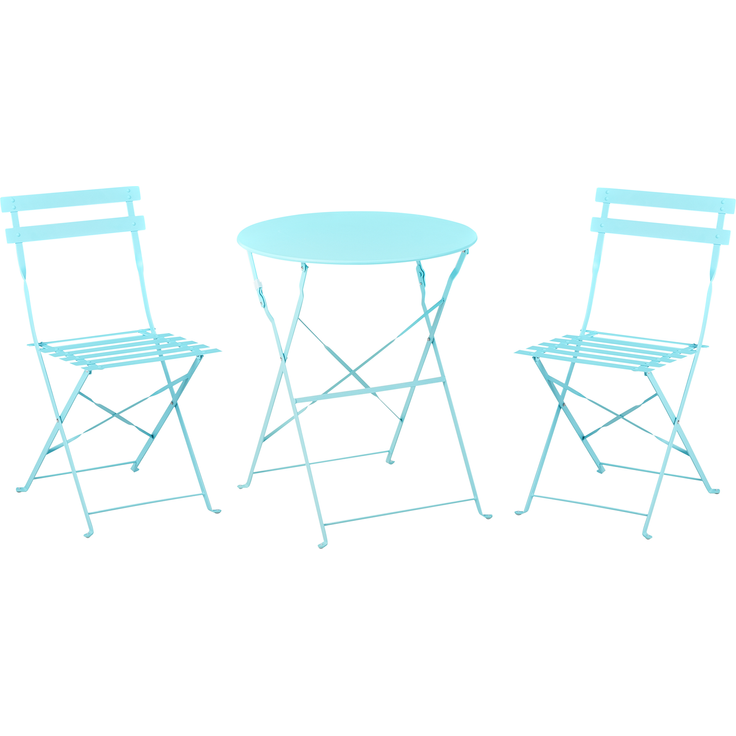 Bistro Set FIORI Metall Türkis