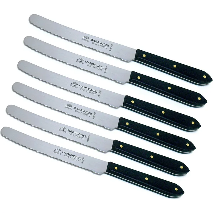 Marsvogel | Tafelmesser Set | spitzes Design | hochwertige Solinger Klinge | ideal als Tisch- oder Menümesser | robust und stilvoll