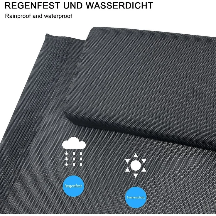 Sonnenliege rot mit Tisch Polyrattan Gartenlounge Terrasse Liegestuhl Relax – Bild 8