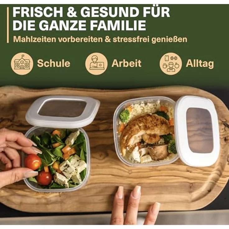 Viwares Vorratsdosen mit Deckel Luftdicht, 12er Vorratsbehälter Set BPA-Frei, Vorratsdose zur Müsli Mehl Aufbewahrung Küche, Praktische Organizer Küche, Frischhaltedosen für Lebensmittelaufbewahrung – Bild 4