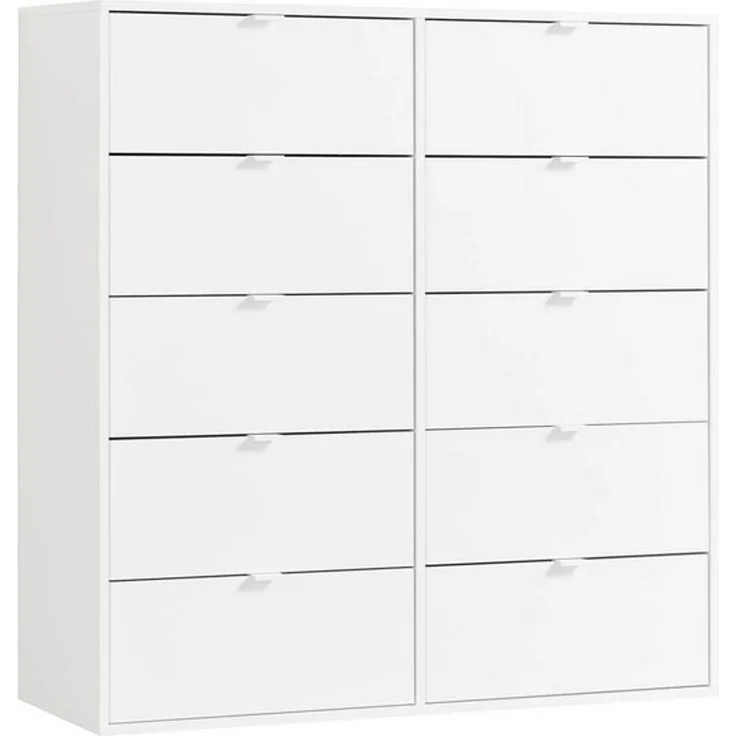 mokebo Sideboard Die Stilvolle, Nachttisch, Highboard, Anrichte, Sideboard fürs Schlafzimmer in Weiß – Bild 4