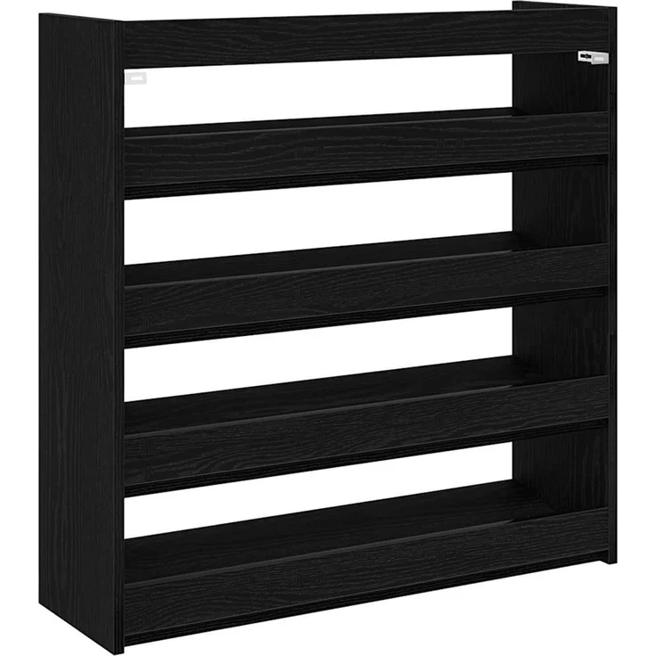 vidaXL Schuhregal Schwarz 80x25x81 cm Holzwerkstoff 859906 – Bild 5