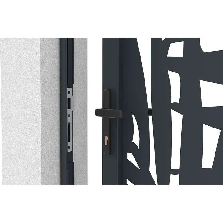 Vente-unique - TOGIRO Side gate Metall Grau - B 4,6 cm x H 176 cm x L 103 cm – Bild 6