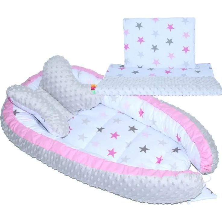 Primawela Bettnestchen Baby MINKY Nestchen Kokon Kuschelnest Kissen Decke Schmetterlingkissen
