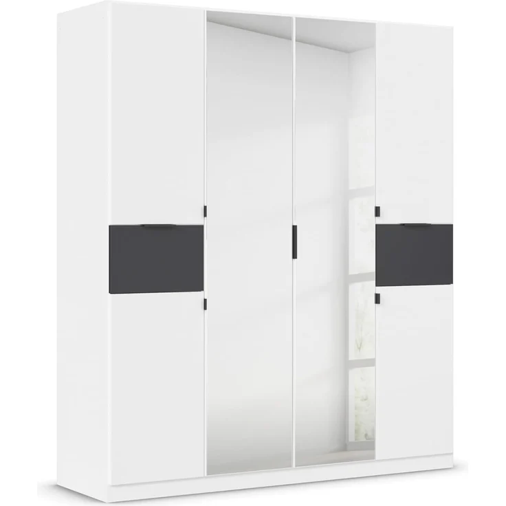 rauch Drehtürenschrank Kleiderschrank Schrank Garderobe Wäscheschrank TICAO (Schubladen in der Höhe variabel positionierbar) mit 2 geräumigen Schubladen, viel Stauraum MADE IN GERMANY