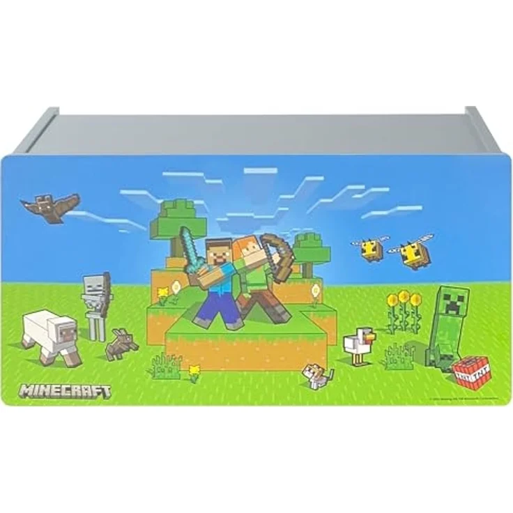 MINECRAFT - Sitzbank, Truhe mit Stauraum, Kindermöbel mit buntem Design – Bild 4