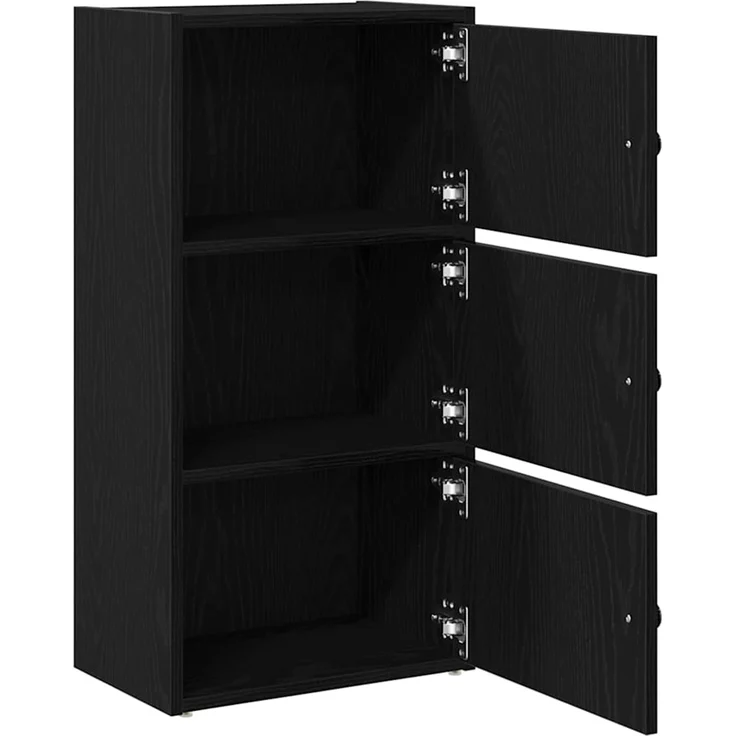 vidaXL Bücherregal Schwarz Eichen-Optik 40x24x77 cm Holzwerkstoff 860365 – Bild 5