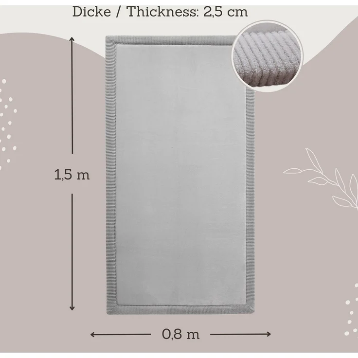 Hakuna Matte Kinderteppich mit Memory-Schaum, dicke & weiche Spielmatte 2,5 cm, Krabbelmatte, Höhe: 25 mm, Extra weich, Roll-_oder_faltbar, Hypoallergen, Schaumstoff – Bild 3
