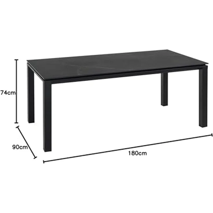 Tisch Monte Carlo Negro 180x90 cm – Bild 2