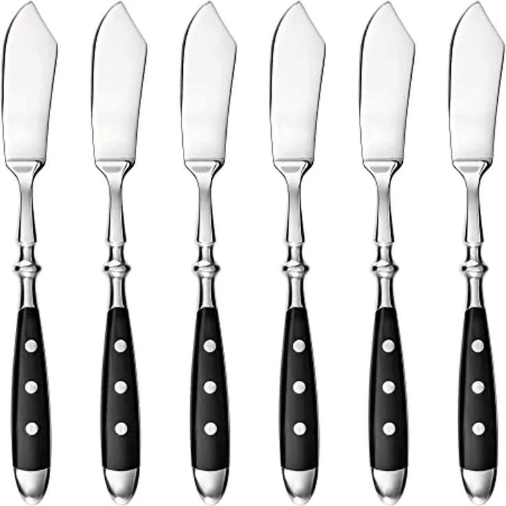 GRÄWE Fischmesser GRÄWE Fischmesser, 6 Stück, Serie Nürnberg, schwarz – Bild 1