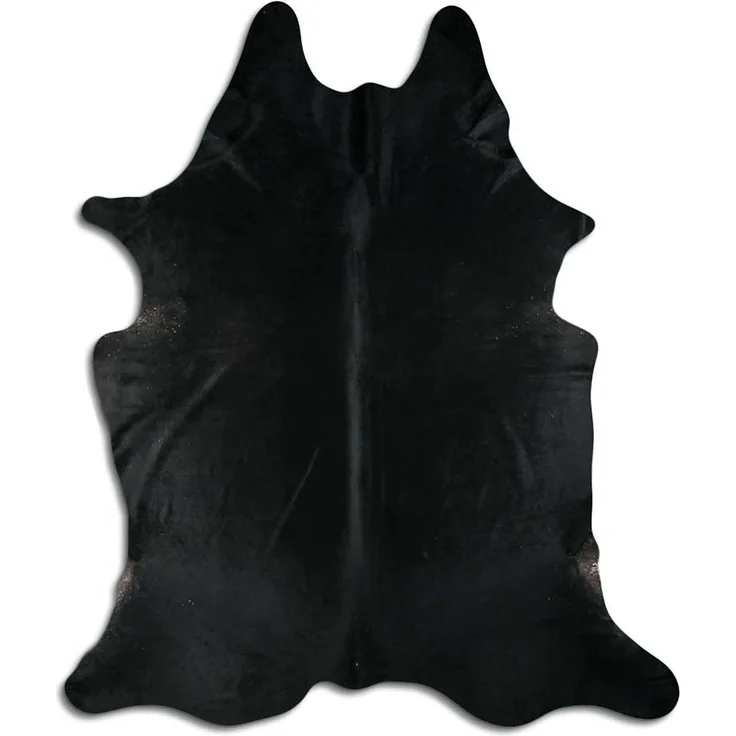 Livorio Fellteppich, Rinderfell schwarz / black, 200 x 225 cm – Bild 5