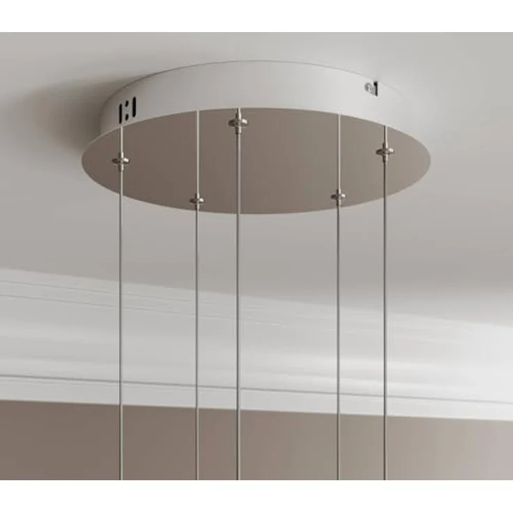 Lucande LED-Pendellampe Hayley, 5-flg. Pendelleuchte mit Glaskugeln und chromfarbenen Details, Ø 30 cm, energieeffiziente LED-Beleuchtung – Bild 13