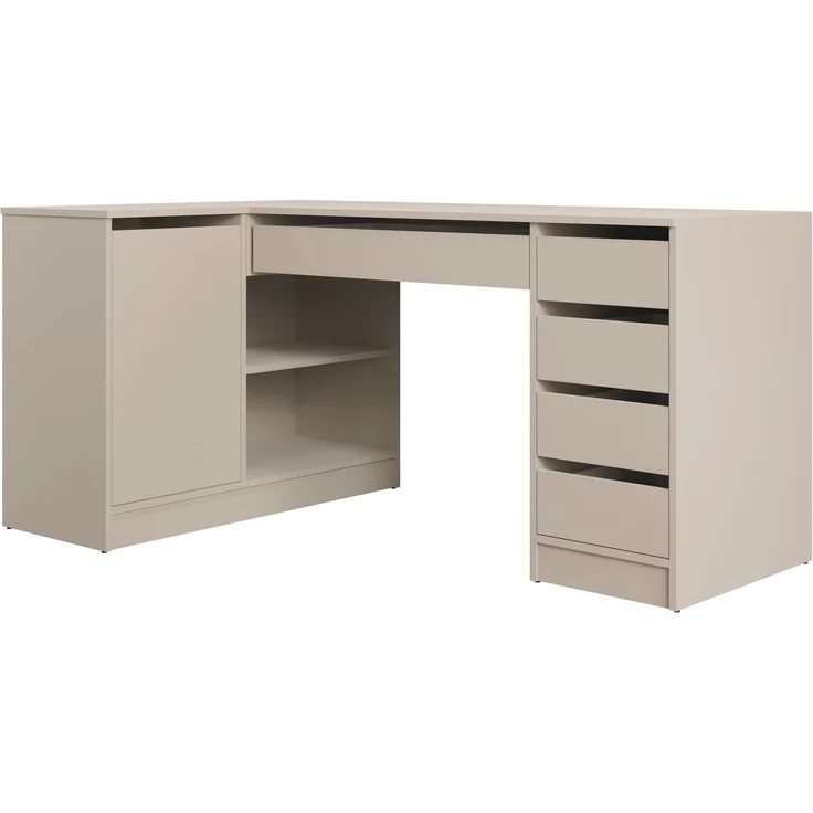 Eckschreibtisch / Eckschminktisch Ada (Farbe: Sandbeige) – Bild 3
