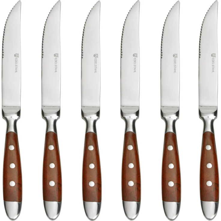 Steakmesser 6 Stück Serie Nürnberg BRAUN – Bild 1