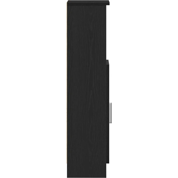 vidaXL Badezimmerschrank mit Rollenhalter Schwarz 20,5x22x90 cm 858498 – Bild 6