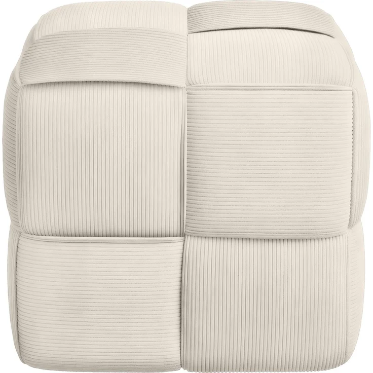 CLP Sitzhocker Forinta, hochwertiger Cordstoff, moderner Stil, bequem und elegant,Farbe:creme – Bild 3