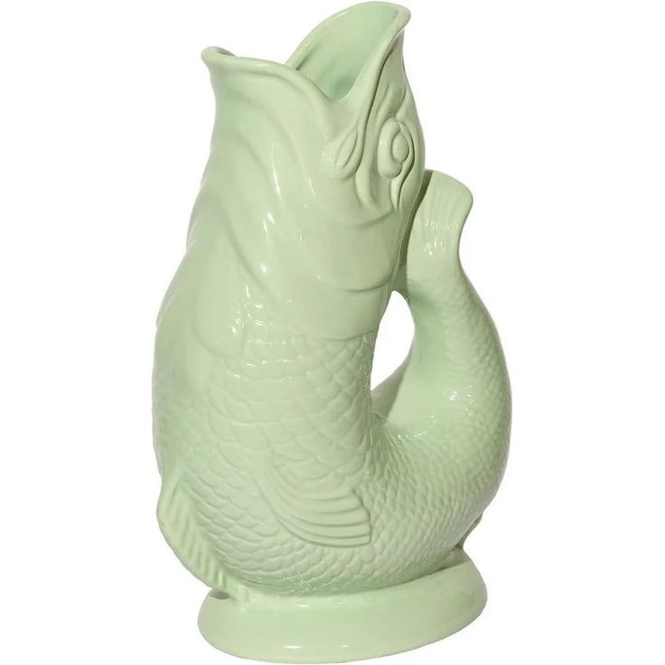 Gluckigluck Wasserkaraffe, (Original Gluggle Jug aus England), mit Gluckergeräusch, handgefertigt, ikonisches Fisch-Design, 1,2 L – Bild 2