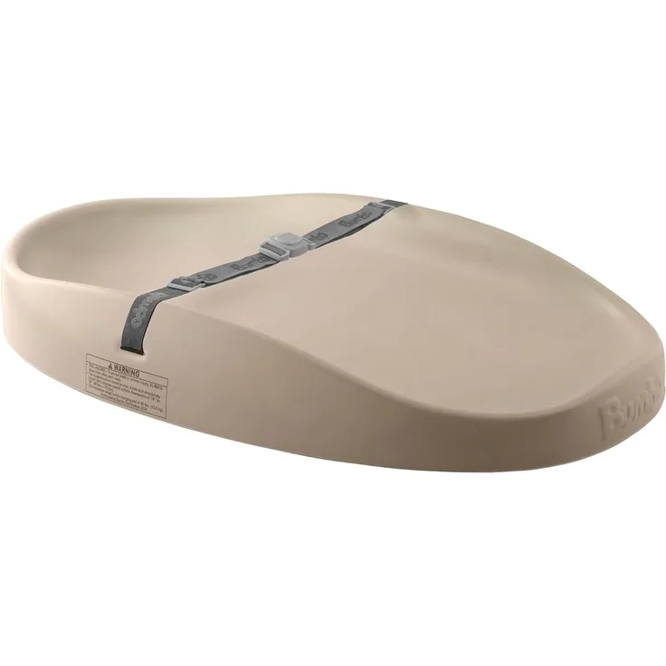 Bumbo Baby Wickelunterlage - Leicht zu reinigende Wickelunterlage mit Sicherheitsgurt - Anti-Roll-Wickelunterlage - Taupe