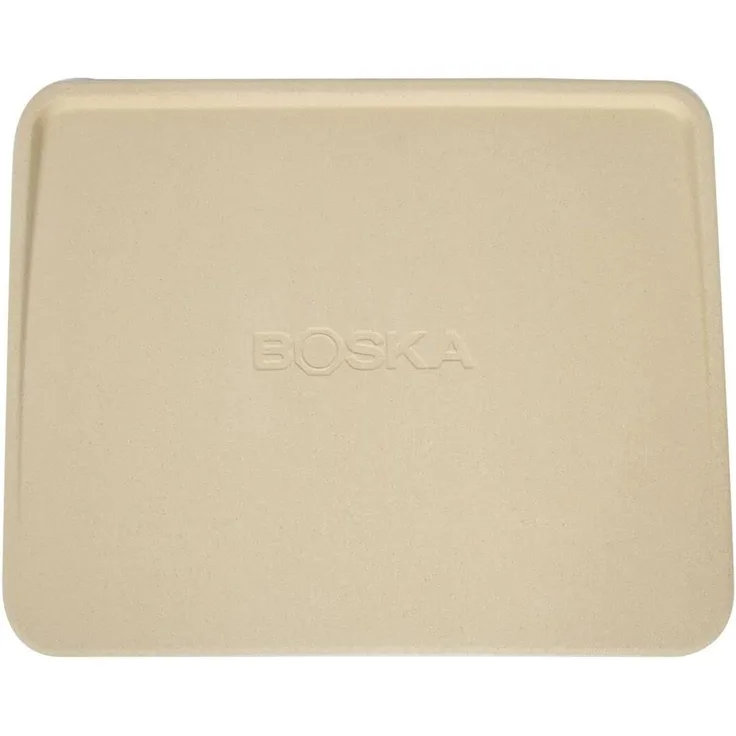 Boska Pizza Stein Deluxe Rechteckig, Pizzastein, Pizza-Backstein, Pizzaplatte, Cordierit, Crème, 40x32 cm, 320511