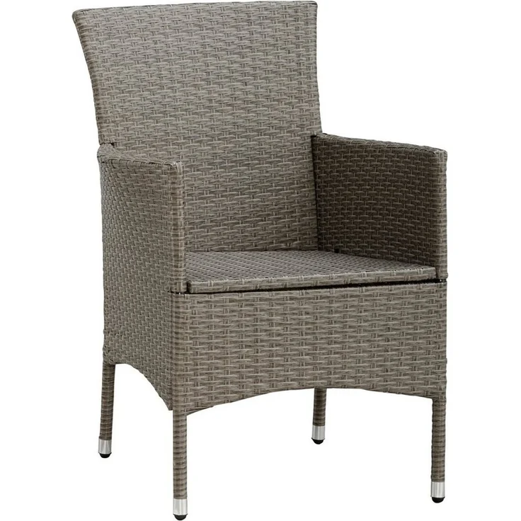 KONIFERA Garten-Essgruppe Mailand, (Set, 31-tlg, 10x Sessel, 1x AZ-Tisch 179-302 cm, inkl. Auflagen), Polyrattan, Stahl, Braun – Bild 3