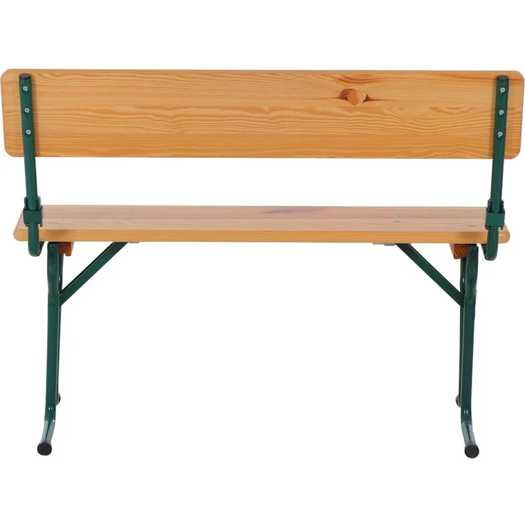 Fun Star Festzeltgarnitur mit Rückenlehne, 3-teilig, Holz natur / Stahl grün, 79 x 50 x 110 cm – Bild 9