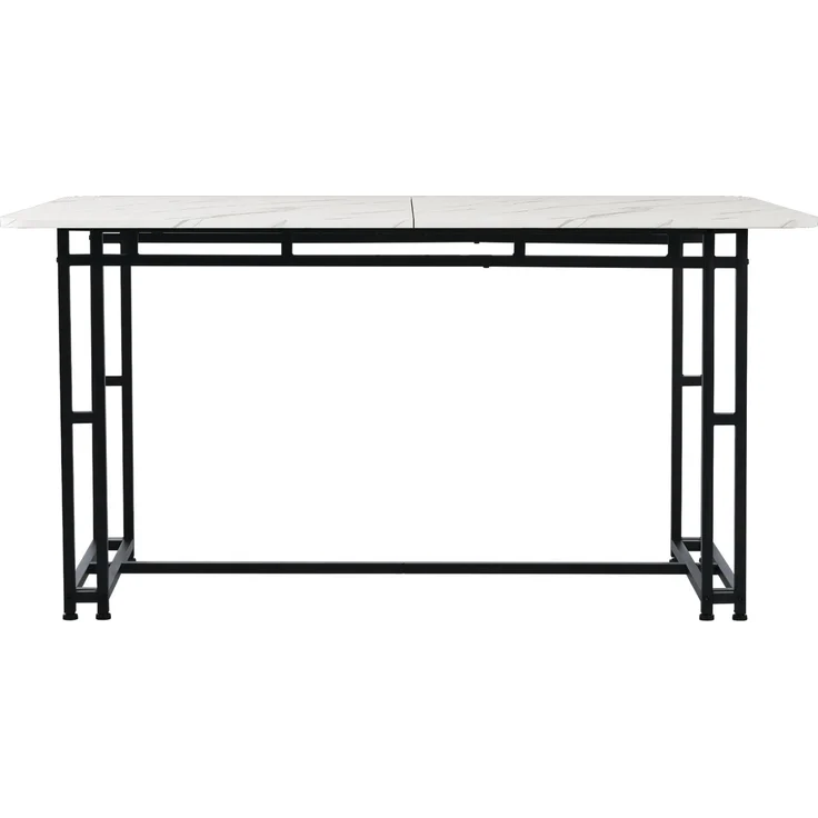 Merax 140cm Esstisch mit 4 Stühlen Set Esszimmer Sitzgruppe, Metallbeine,Essgruppe, (5-tlg), Samt, grau – Bild 9