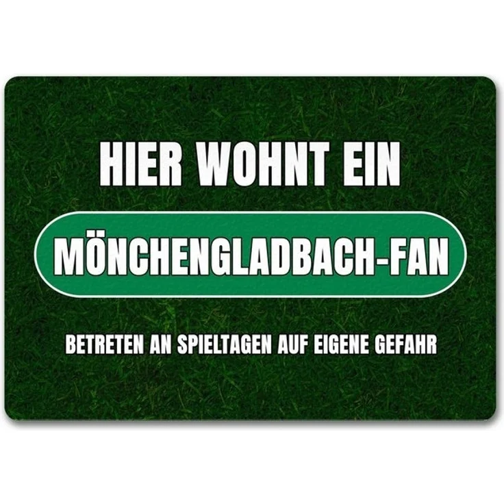 speecheese Fußmatte Hier wohnt ein Mönchengladbach Fan Fußmatte in 35x50 cm ohne Rand mit – Bild 2