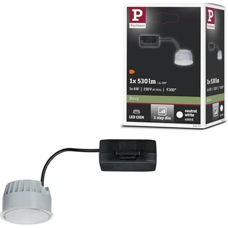 Paulmann 93072 LED-Modul Coin Nova für Einbauleuchten 3-Step-Dim 6W 530lm 4000K