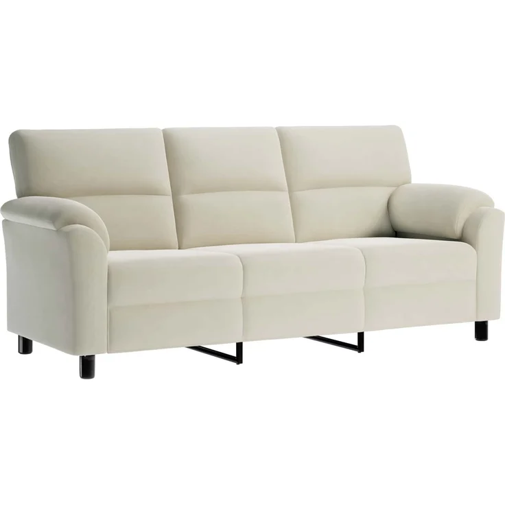 vidaXL Sofa-Set 3 Stk. Creme Samt 3430470 – Bild 5