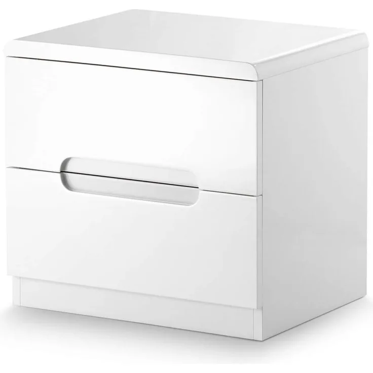 Julian Bowen Manhattan 2 Drawer Bedside - White