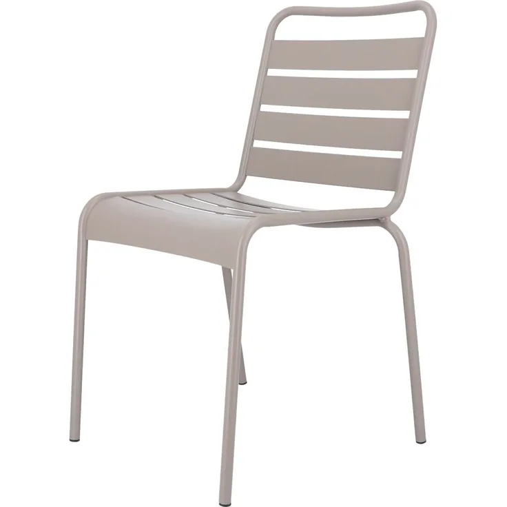 Stapelstuhl Mya Metal aus Aluminium, Taupe