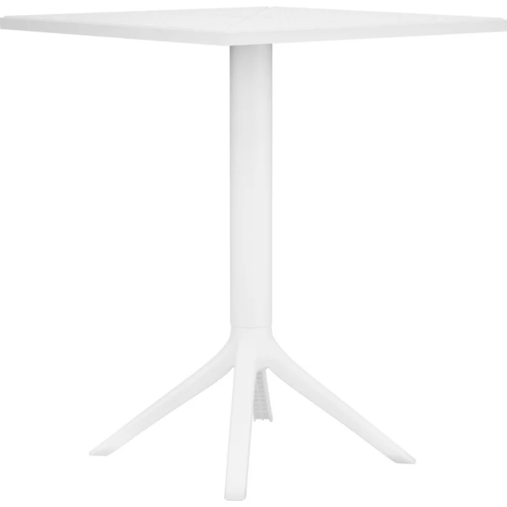 Gartenmöbel-Set SOFIA mit 2 Stühlen - 180x180x80cm, Kunststoff, Weiß | Balkonset Gartenset Tisch mit Stühlen Bistroset Outdoor – Bild 7