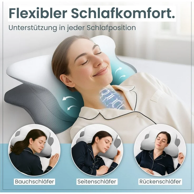 Gentle North Nackenstützkissen Orthopädisches Nackenstützkissen aus hochwertigem Memory Foam – Bild 1