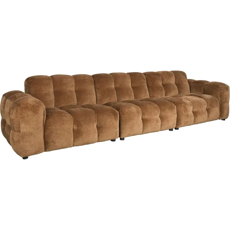 HACKMAN 4,5-Sitzer Sofa Velours Cognac von DUTCHBONE