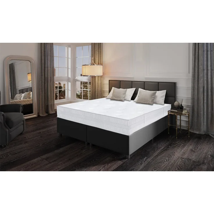 Boxspringmatratze 33cm hoch XXL, Doppel Taschenfederkern Matratze, TerraMed BOX, Matratzen Perfekt, 33 cm hoch, (Intergierter Kaltschaumtopper, 90x200, 100x200, 120x200, 140x200, 160x200, 180x200, 80x200 cm), Härtegrad H2, H3, H4, H5 möglich