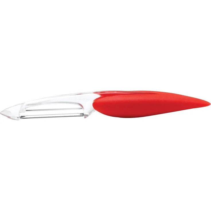 Mastrad Gemüseschäler Dünn, Gemüseschneider, Küchenschneider, Schäler, Santopren, Rot, F20515