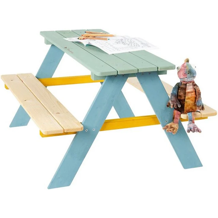 Pinolino 'Nicki' für 4 Kindersitzgarnitur, Massivholz bunt, 90 x 50 x 79 cm – Bild 4