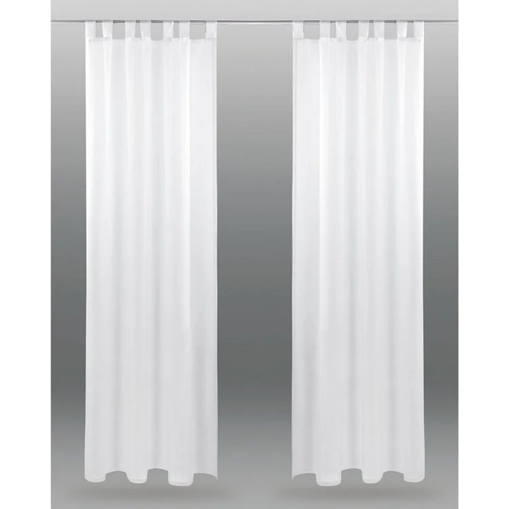 Bestlivings Vorhang (2 St), Schlaufen, transparent, Voile, Gardinenset "Transparent", 2 Schlaufenschals – Bild 5