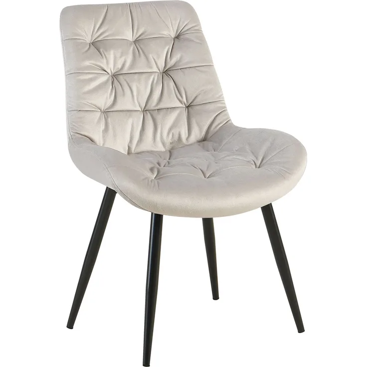 CLP Esszimmerstuhl Rossford Samtbezug gepolstert mit Rückenlehne,grau