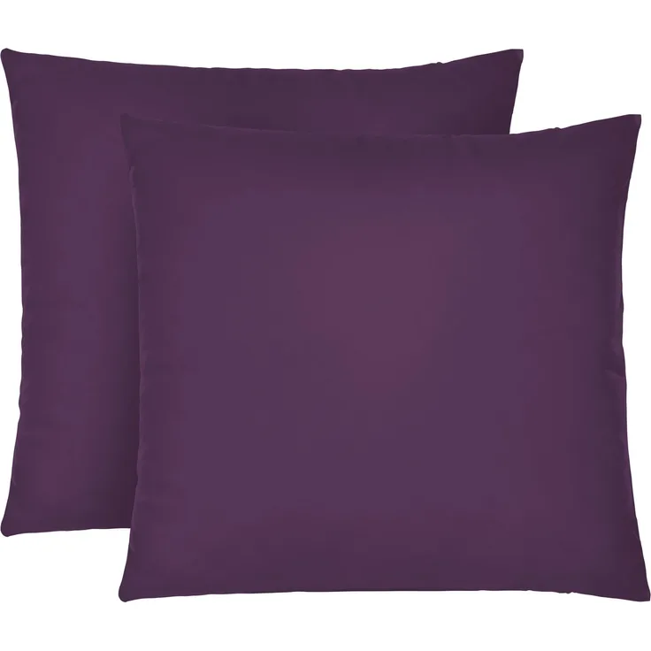 biberna Feinjersey-Kopfkissenbezug 0077144, dunkel violett, 2x 80x80 cm