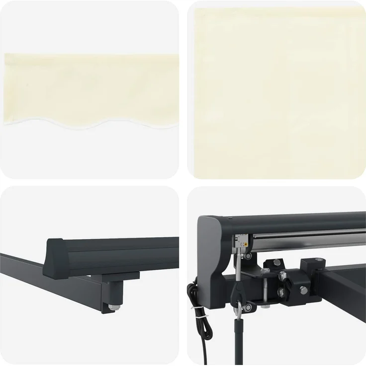 vidaXL Elektrische ausziehbare Markise Creme 4,5x3,5 m 3421200 – Bild 5