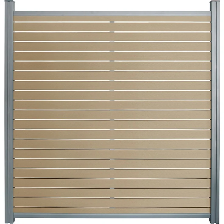 Home Deluxe WPC Sichtschutzzaun ALIRA - Teak, WPC, 180 x185 x7 cm – Bild 6