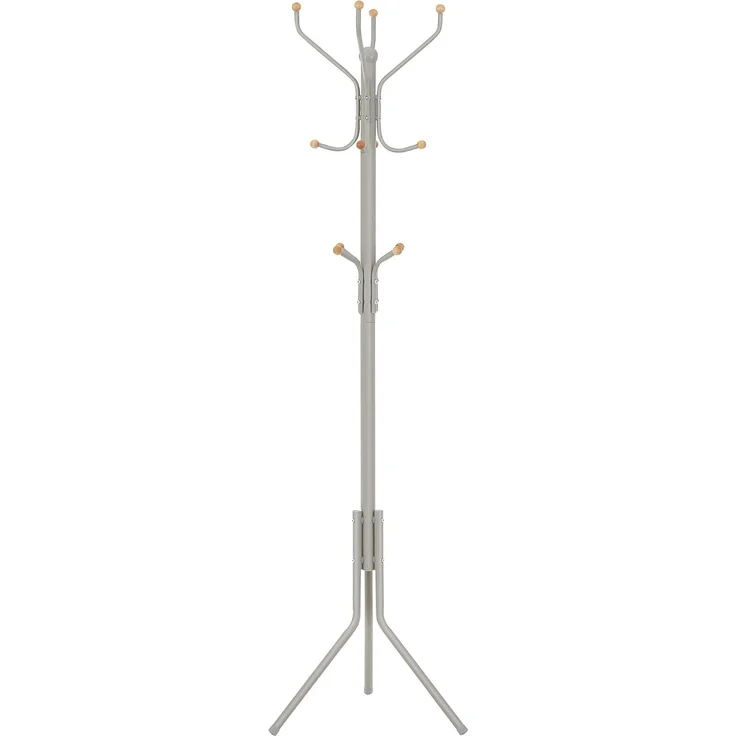 SONGMICS Garderobenständer aus Metall, stabiler Kleiderständer, Garderobe, für Kleidung, Taschen und Hüte, Höhe 182 cm, mit 12 Haken, cappuccinobeige RCR019K01 – Bild 1