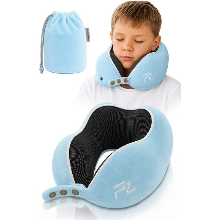 FLOWZOOM Nackenhörnchen COMFY KIDS Nackenkissen Kinder – Reisekissen Memory-Schaum, Kinder-Reisekissen Memory-Foam - Nackenhörnchen Kinder – Bild 1