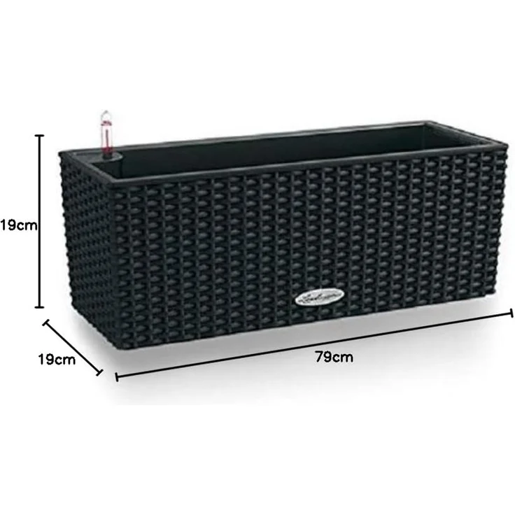 Lechuza Balkonkasten BALCONERA Cottage 80 cm, graphitschwarz – Bild 1