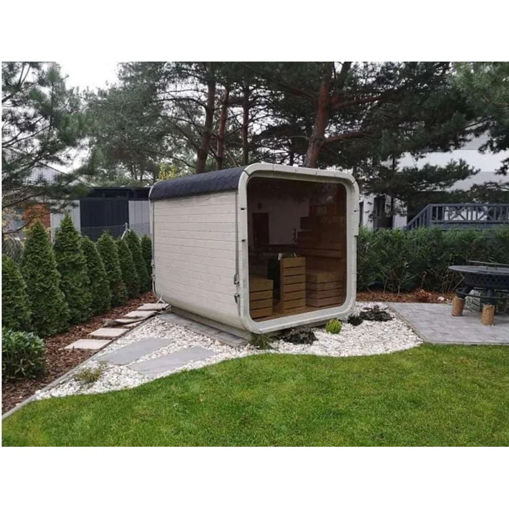 GardenAndPools Garten Sauna Rubik, ca. 4–6 Sitzplätze oder 2 Liegeplätze, 200 × 200 × 215 cm – Bild 1