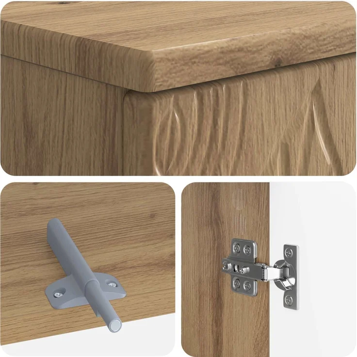 vidaXL 3-teiliges Badezimmer-Schranksystem DELFT Artisan-Eiche 3417467 – Bild 7