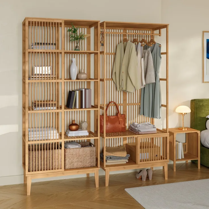 Garderobenset aus 1 x Standregal Trundholm + 1 x Kleiderständer Vemb [en. casa]